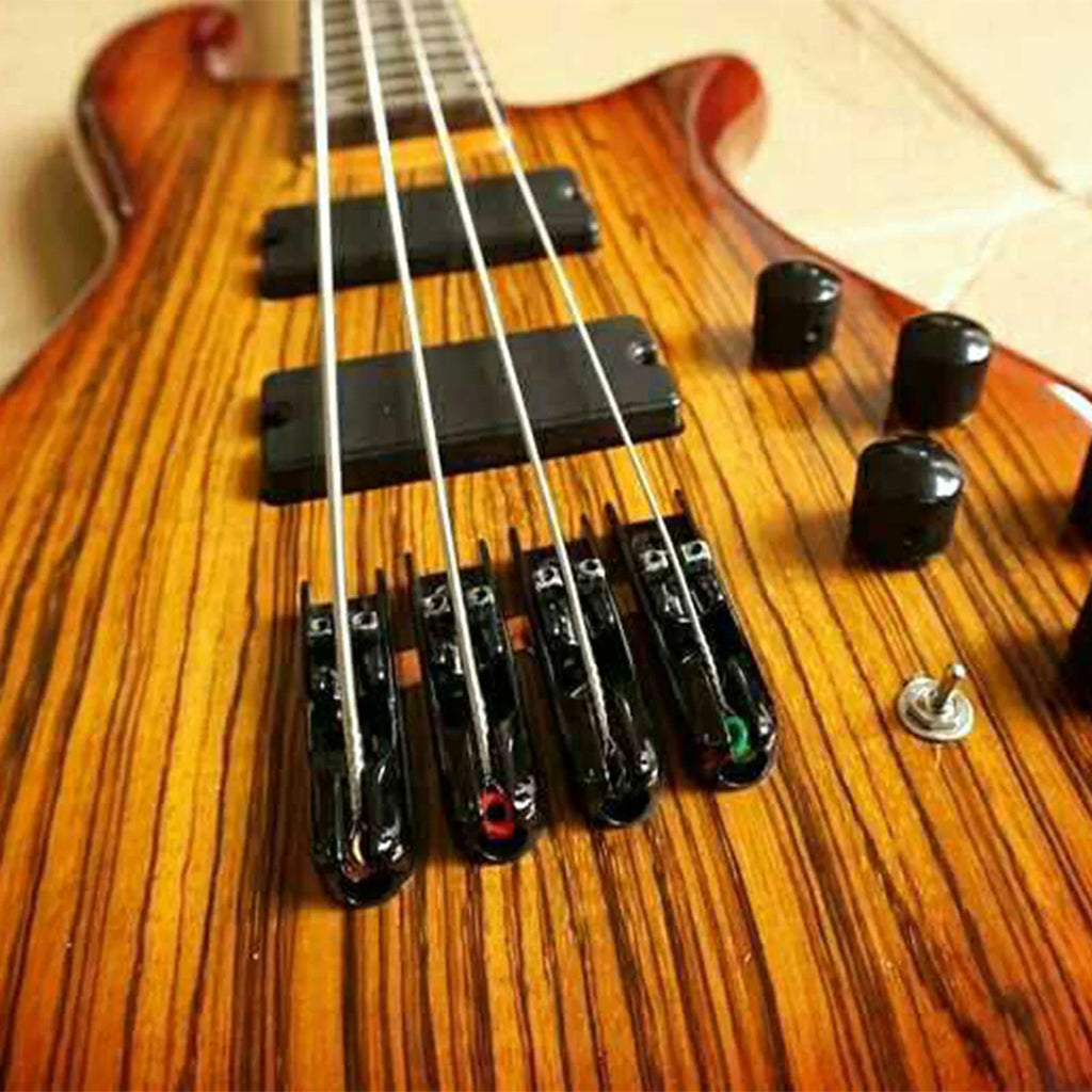 4pcs Bass Guitar Bridge Individual Bass Bridge Guitar Bridge with 4 String Electric Bass Guitar Accessories Vue