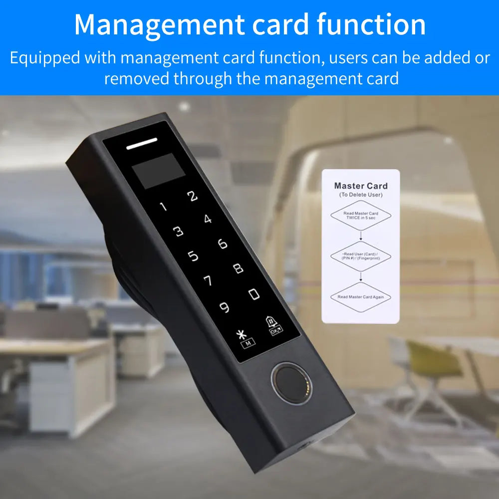 LCD Screen WIFI Support Tuya App Fingerprint Door Access Control Waterproof 125Khz RFID Card Standalone Biometric Access Control Vue