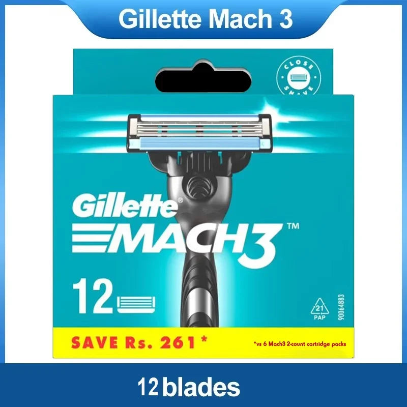 Gillette Mach3 Razor Blade Refills – 3-Layer Cartridges for Men Razor Blade Refills Vue