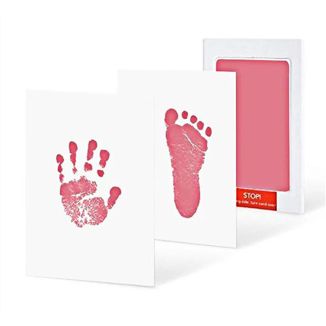 vvocci For Newborn Ink Footprint Infant Toy Souvenirs Baby footprint set Safe Non-Toxic Handprint Paw Print Infant NoTouch Skin Vue A94 Pink