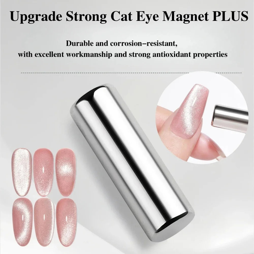 2.5x0.5cm Cat Eye Nail Art Pen Round Strong Magnet Create 3D Effect for UV Gel Polish Home Salon DIY Manicure Painting Tool Vue