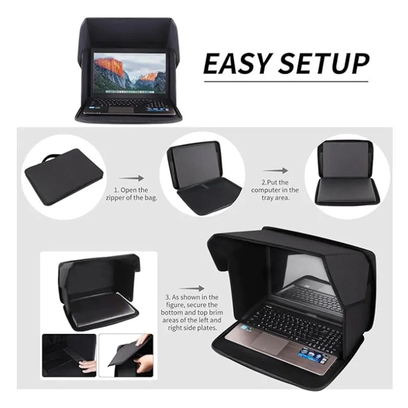 Spot Hot-selling Outdoor Laptop Sunshade Computer Privacy Cover Foldable Portable Protective Cover Vue