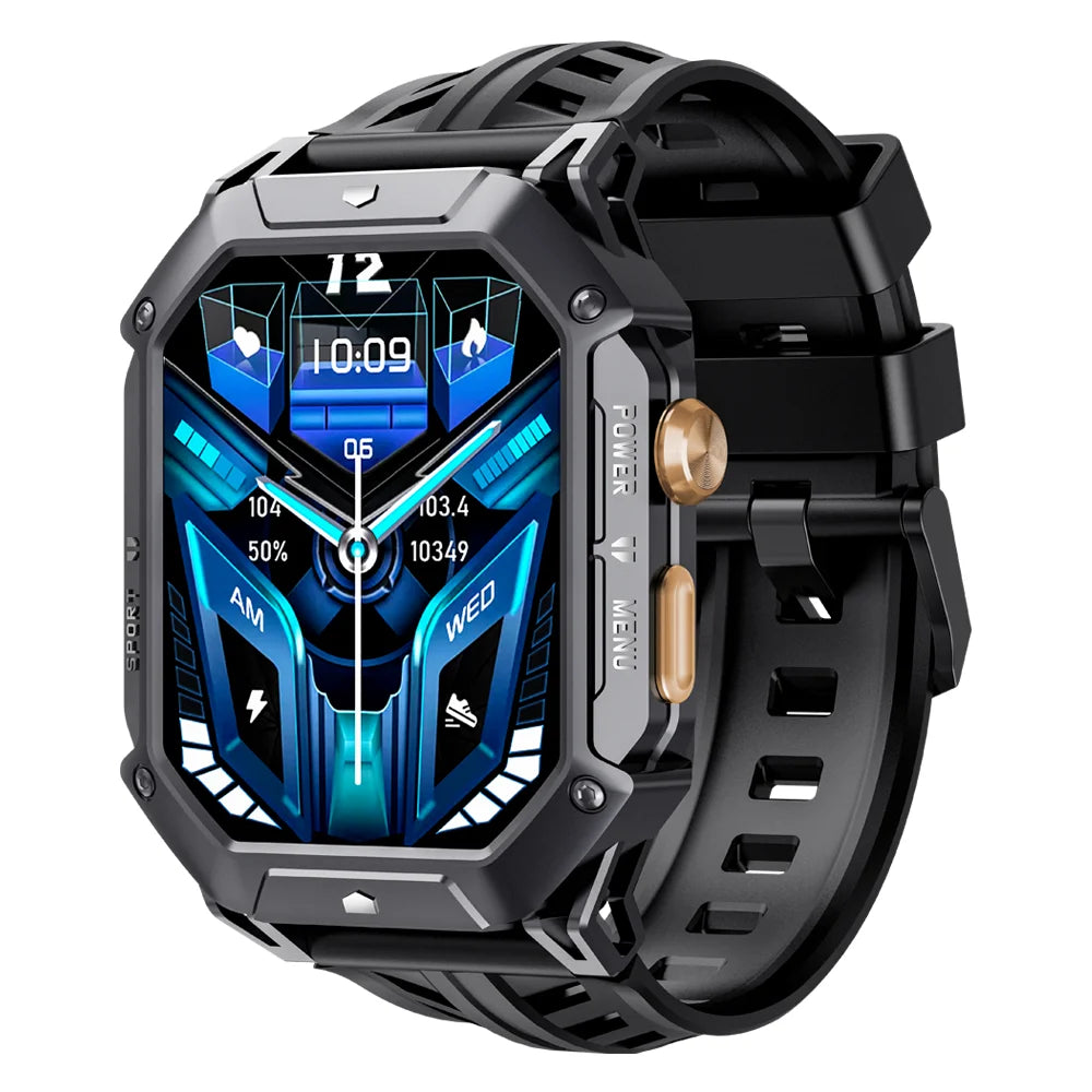 CUBOT X1 Smart Watch 2.13-inch AMOLED Screen, 850mAh Battery, Waterproof Sport Smartwatch for Men, Bluetooth Call, Heart Rate Vue Black China Mainland