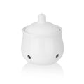 Practical Ceramic Ventilated Garlic Keeper Breathable Professional Garlic Storage Jar with Lid Mini Garlic Storage Tank Ginger Vue White
