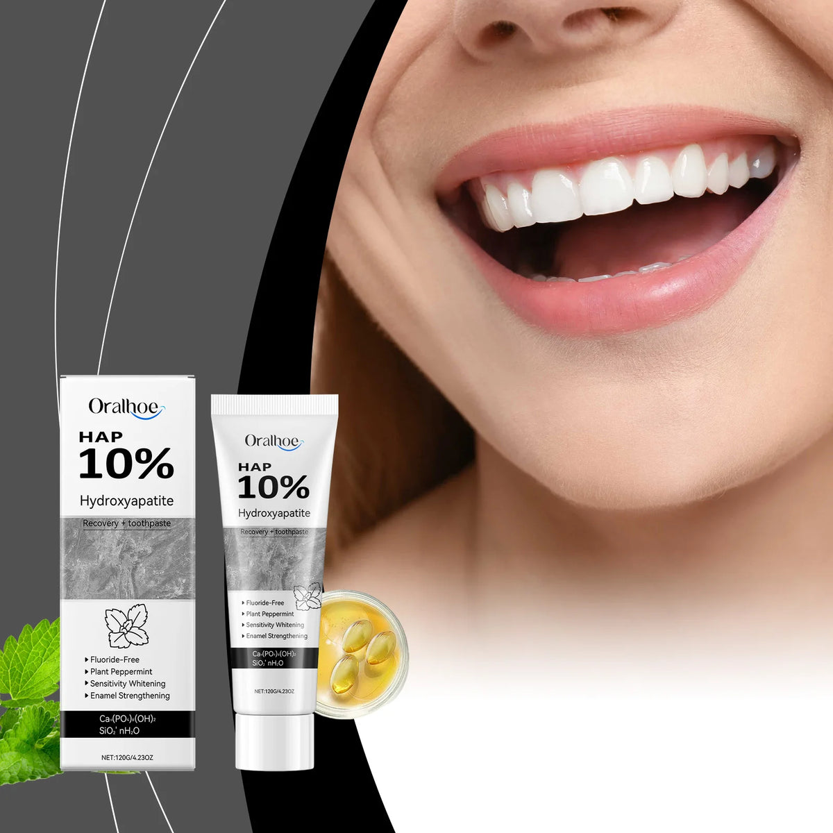 Whitening Teeth Toothpaste Enamel Repair Oral Hygiene Cleaning Stain Removal Fresh Breath Hydroxyapatite Brightening Toothpaste Vue