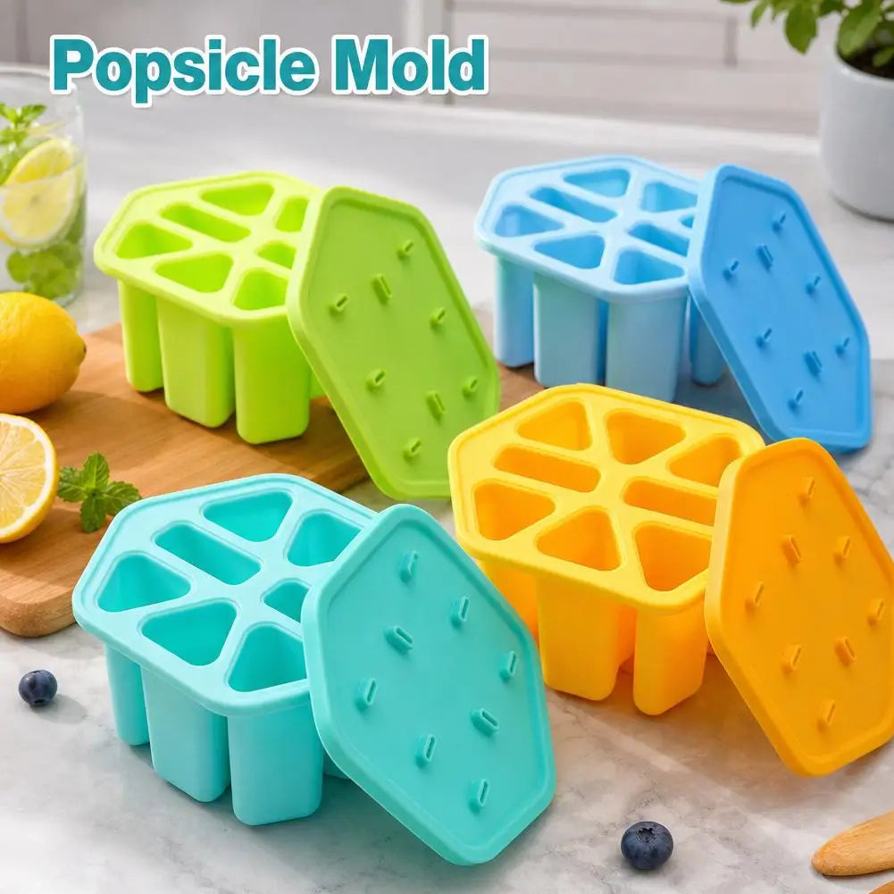 Mini Silicone Popsicle Mold Ice Cream Maker DIY Frozen Ice Lolly Mold Kitchen Tool Reusable Food Grade Silicone Mold Set Vue