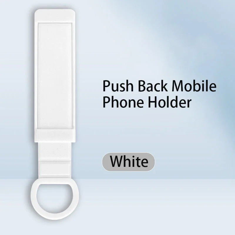 Wrist Band + Finger Grip 2-in-1 Phone Holder, Sticky Socket Stand Compatible with iPhone 12-17/Xiaomi Vue WHITE