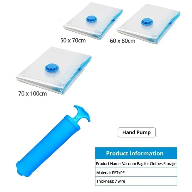 Vacuum Storage Bags,Vacuum Bag Packaging Saves Space,For Bedding Clothes Travel Storage Bedroom Storage Bagsabkw Vue As Shown 60x80cm NONE