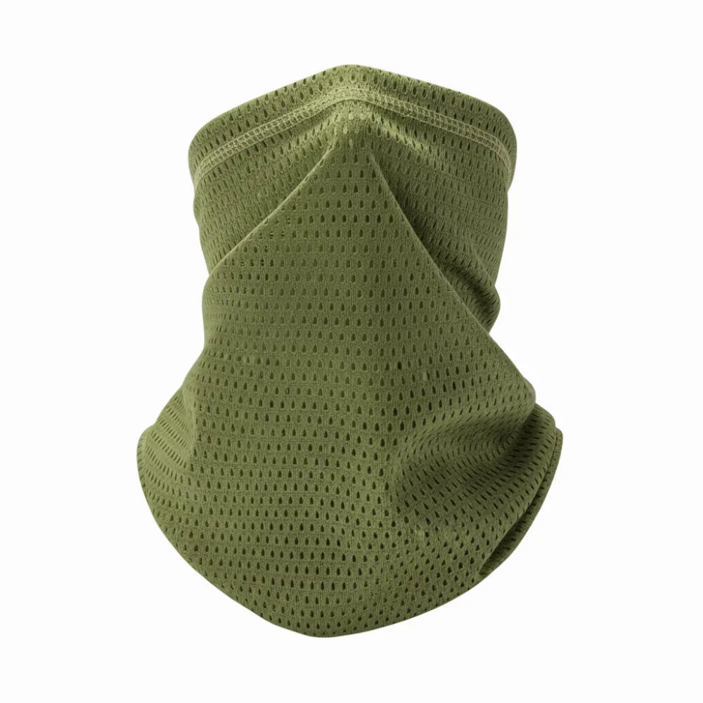 Multi-Functional Large Mesh Holes Face Towel Stretchy Fabric Neck Gaiter Quick Dry Breathable Sunshade Collar Outdoor Sports Vue 10