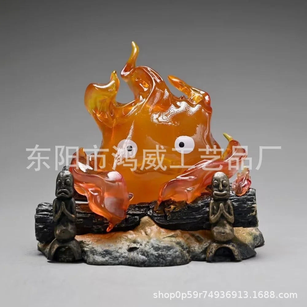 Calcifer Flame Figurine Resin Model For Collectors Teens Adults Home Desk Halloween Christmas Birthday Gift Vue