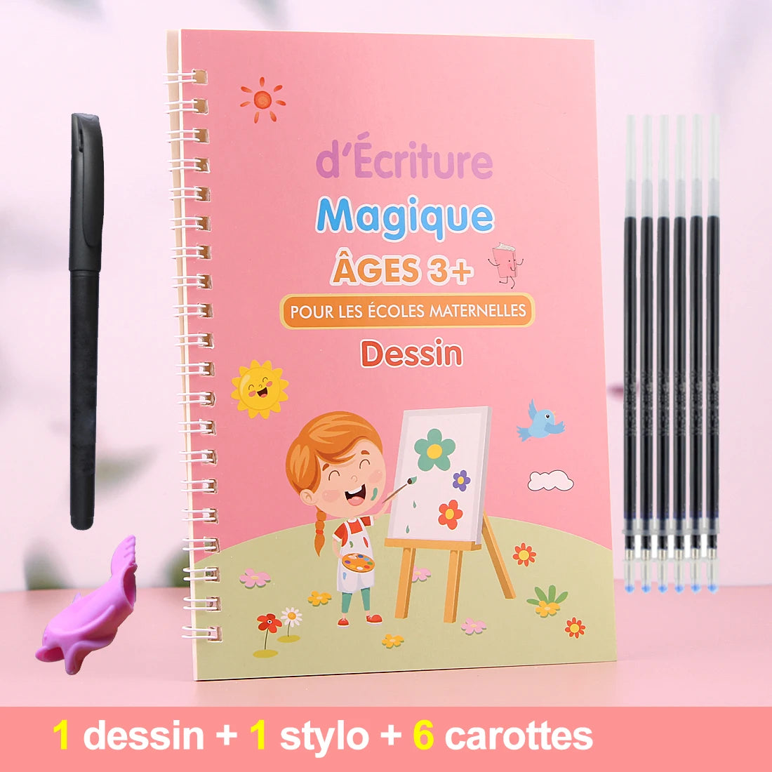 French Copybooks Kids Number Drawing Math With Practice Reusable Magical Pen Free Wiping Children Handwriting Early Learn Book Vue 1 French drawing