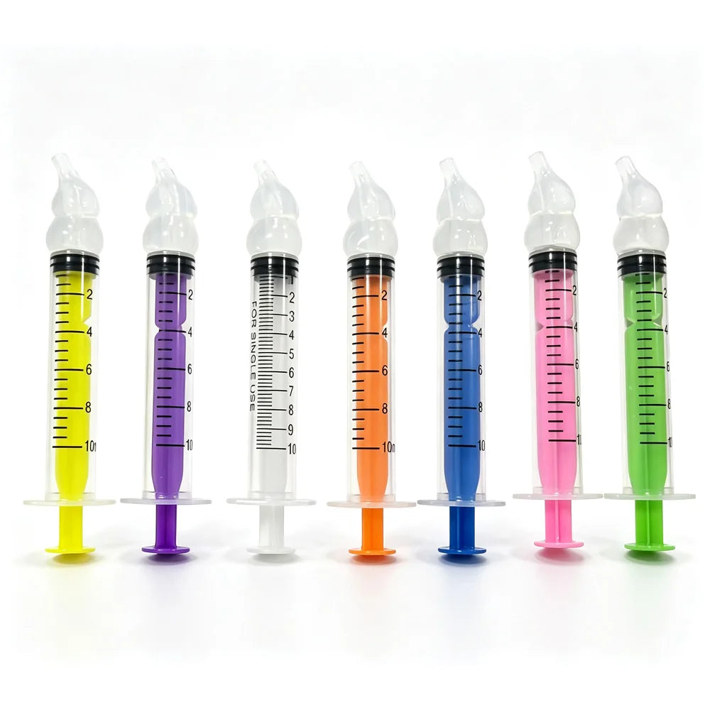 vvocci Cartoon Baby Oral Suction Nasal Aspirator 10ml Syringe-style Baby Nasal Irrigator Baby Snot Cleaner Vue