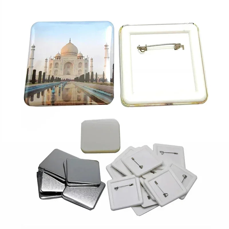 Square Button Badge Maker Machine 50x50mm DIY Pin & Magnet Kit Badge Maker Machine Vue