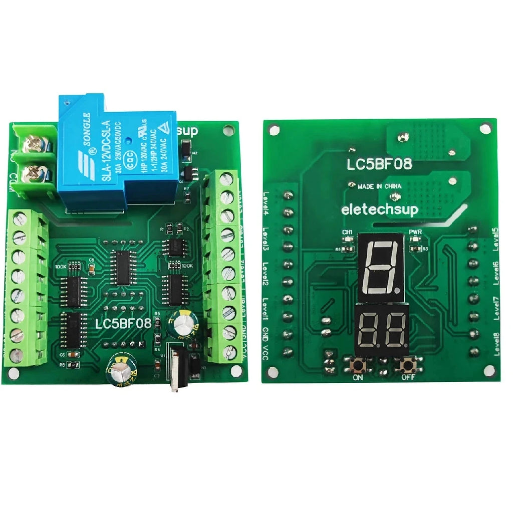 DC12V 30A 8 Levels Multi-function Water Level Pump Pour Display Controller Liquid Sensor Automatic Water Supply Controller Relay Vue Default Title