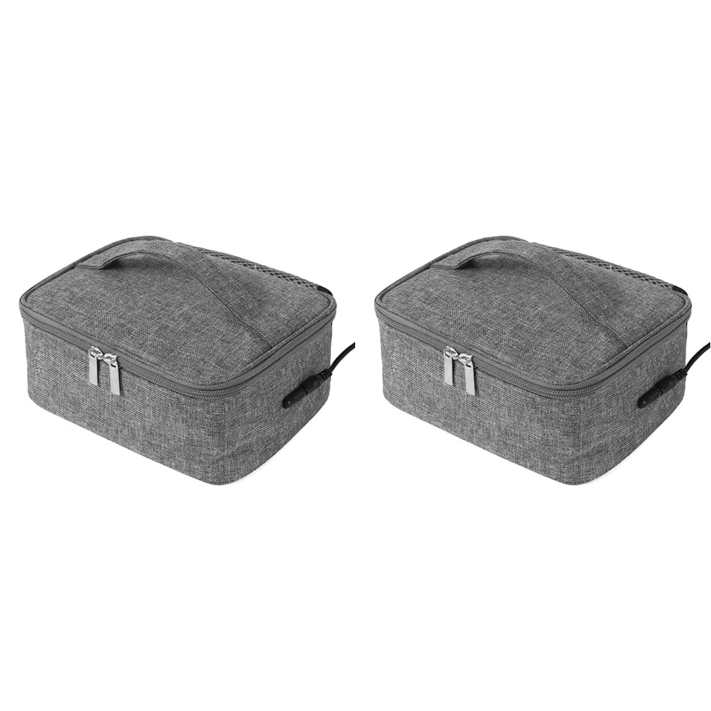 USB Rechargeable Food Heater Warmer Portable Electric Lunch Bag Insulated Lunch Bag Reusable for Youth Kid Boys Girls Teen Adult Vue 2PCS