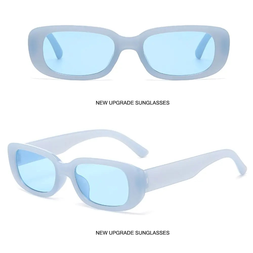 Trendy Narrow Square Frame Y2K Sun Glasses Candy UV400 Protection