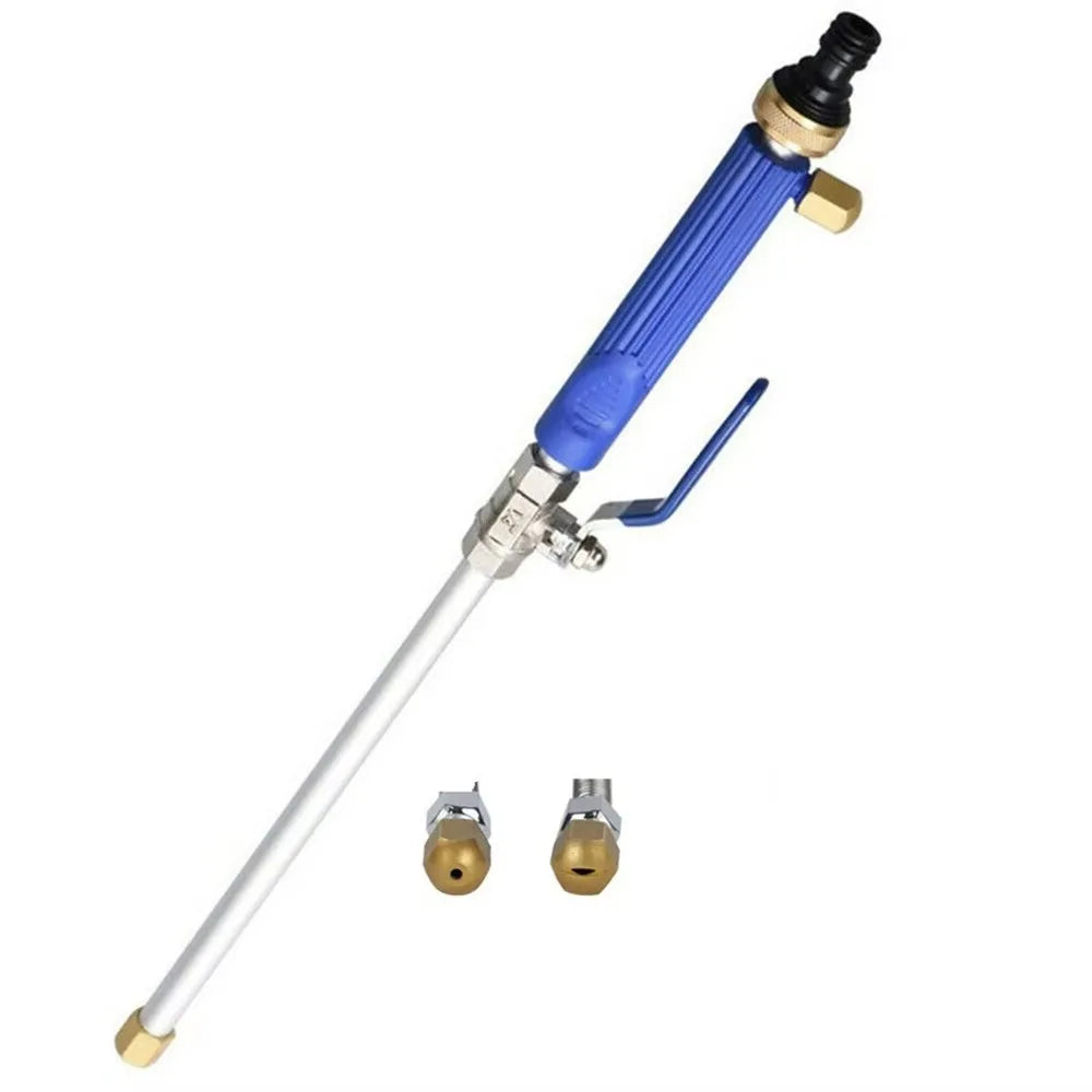 High Pressure Pressure Washer Wand Copper Nozzle Adjustable Garden Hose Nozzle Ergonomic Handle Extendable Water Spray Lance Vue Style A Blue
