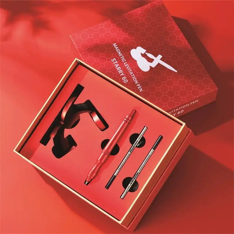 New Creative Aluminum Alloy Magnetic Levitation Self Supporting Signature Pen Swing Freely Not Fall Personalized Business Gift Vue