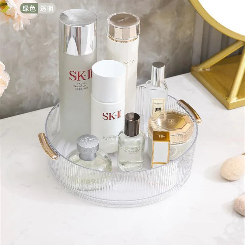 360° Rotating Transparent Acrylic Makeup Organizer Cosmetic Tools Storage Box Makeup Brushes Organizer Storage Baskets Organizer Vue
