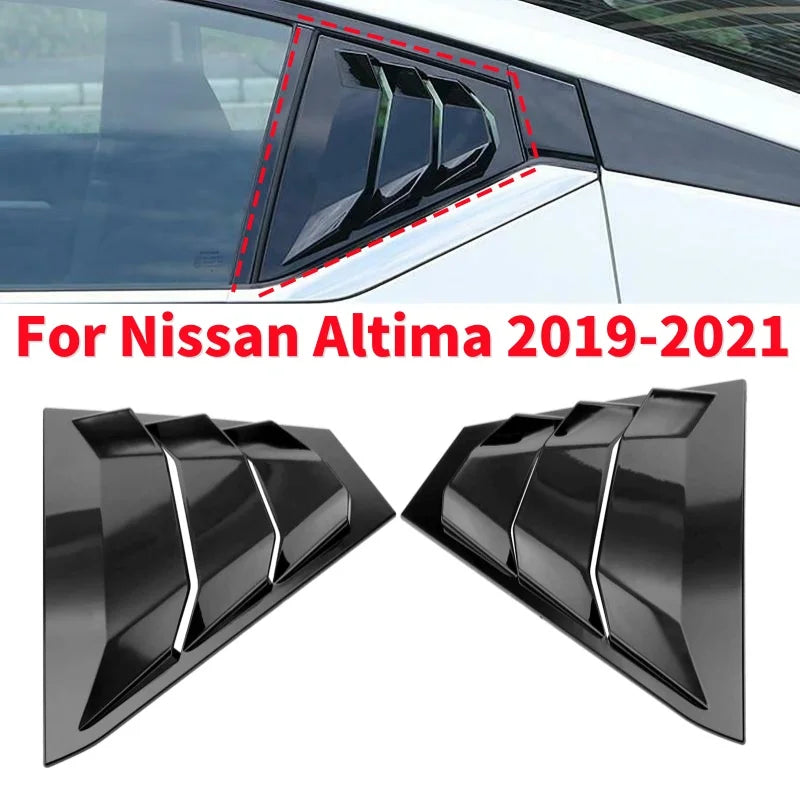 2pcs/set Car Rear Window Louver Shutter Cover Trim Car Decoration Accessories for Nissan Altima 2019 2020 2021 2022 Vue Default Title