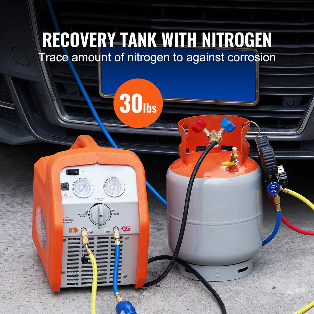 SucceBuy 30 lb Refrigerant Recovery Tank 400 PSI Y-Valve Refrigerant Recovery Tank Vue