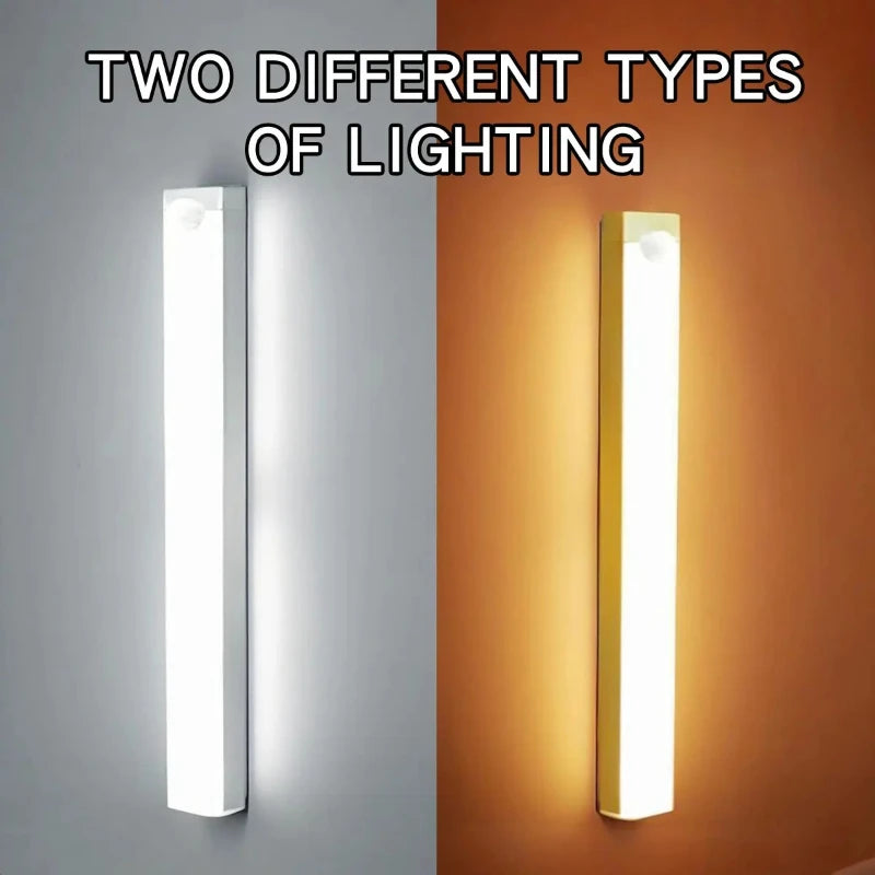 Motion Sensor Light Wireless LED Night Light Type C Rechargeable Light Cabinet Wardrobe Lamp Staircase Backlight for Kitchen LED Vue