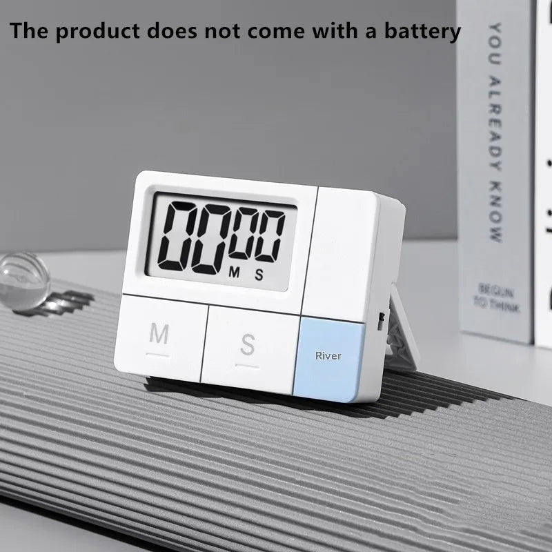Electronic Timer, kitchen Cooking Timer Tool, Time Reminder, Visual Timer, Student Self-Study Vue white