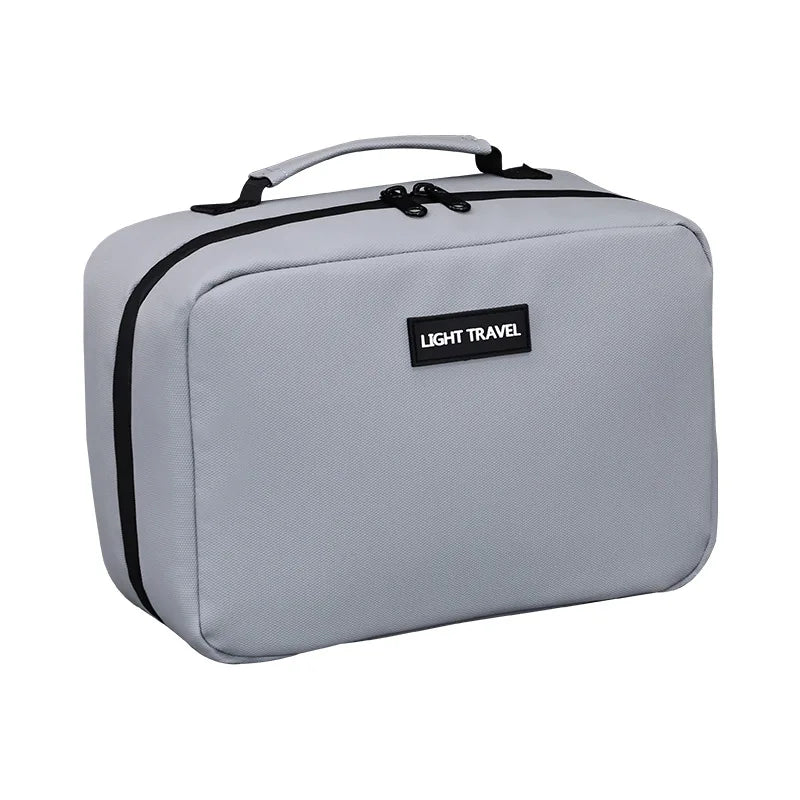 Men's Double Open Makeup Storage Bag Portable Zipper Closure Makeup And Beauty Bag Business Travel Toiletries Organizer Bags Vue