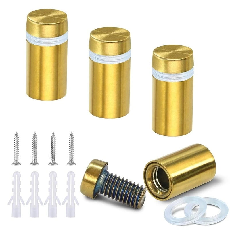ABKW-19X25mm Gold Sign Standoff Screws, 24 Pcs Vue As Shown