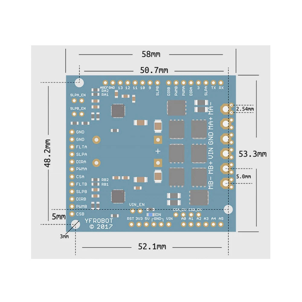 MD04 High Power Dual H Bridge Motor Driver Module DRV8701 Replace L298N 6-30V PWM 30kHz 1.8V 3.3V 5V Logic Input Driver Module Vue