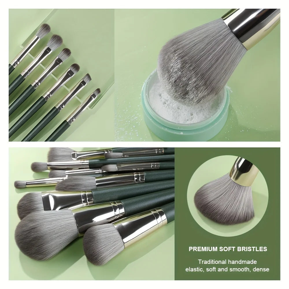 14pc Makeup Brush Set 34pc Travel Portable Foundation Concealer Blush Makeup Brushes Professional Eyeshadow Blending Beauty Tool Vue