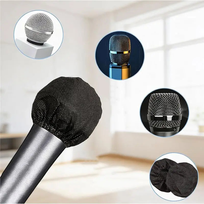 Hot-Handheld Microphone Windscreen Mic Cover 1000 Pcs Disposable Microphone Cover Non-Woven Vue