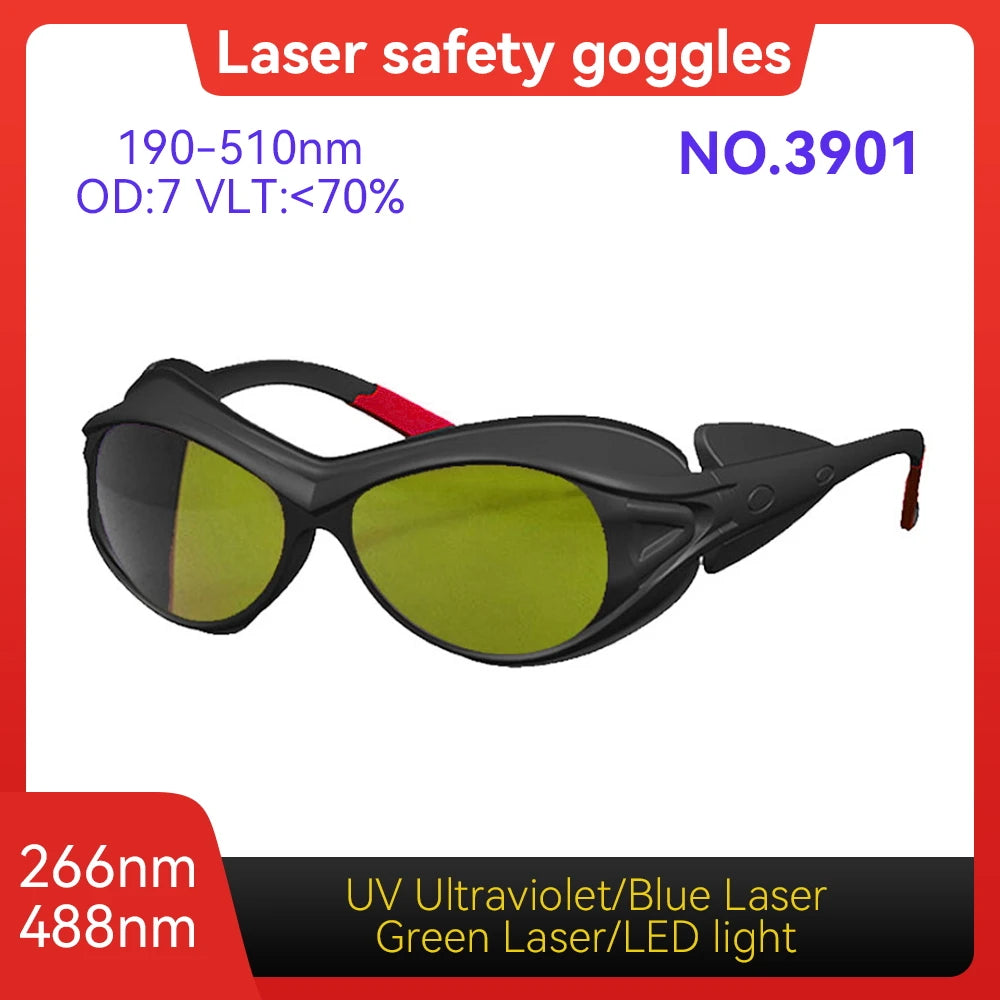 Laser Safety Glasses CE EN207 9000-11000nm OD6+Hard PC Lens Eyewear for Wood Acrylic CO2 Laser Cutting Machine Laser Goggles Vue Model 3901 OD7