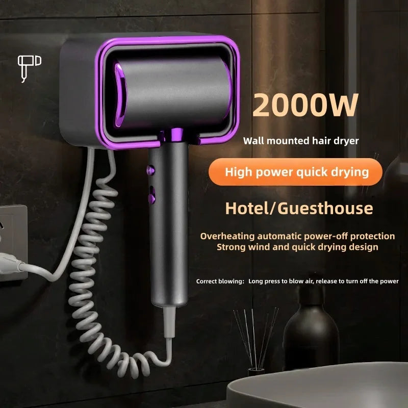 XMSJ 2000W Wall Mounted Hotel Hair Dryer – Ionic 220V Wall Mounted Hair Dryer Vue