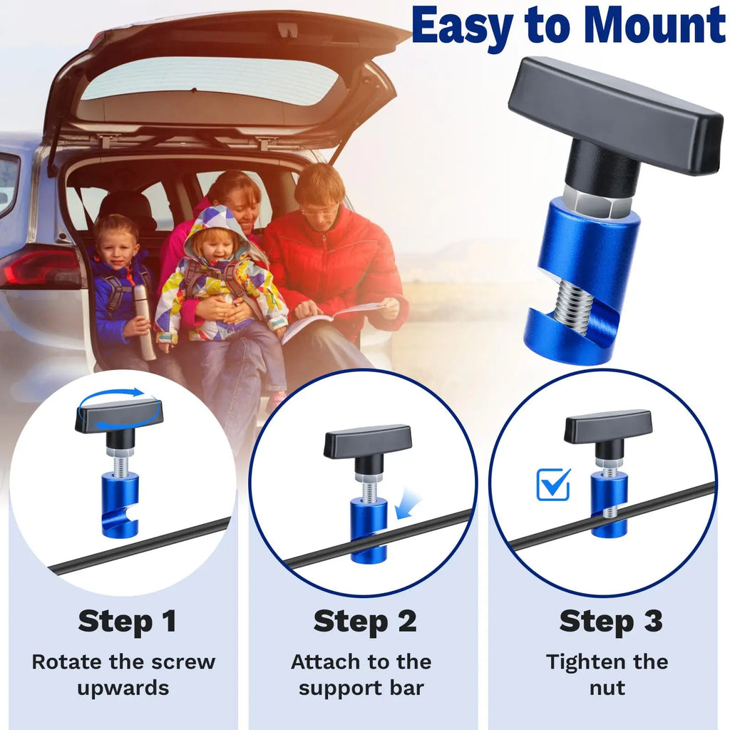 Metal Car Hood Strut Clamp, 11 mm Anti-Slip Lift Support Clamp, Universal Hood Holder for Car, Automotive Tools Engine Hood Prop Vue