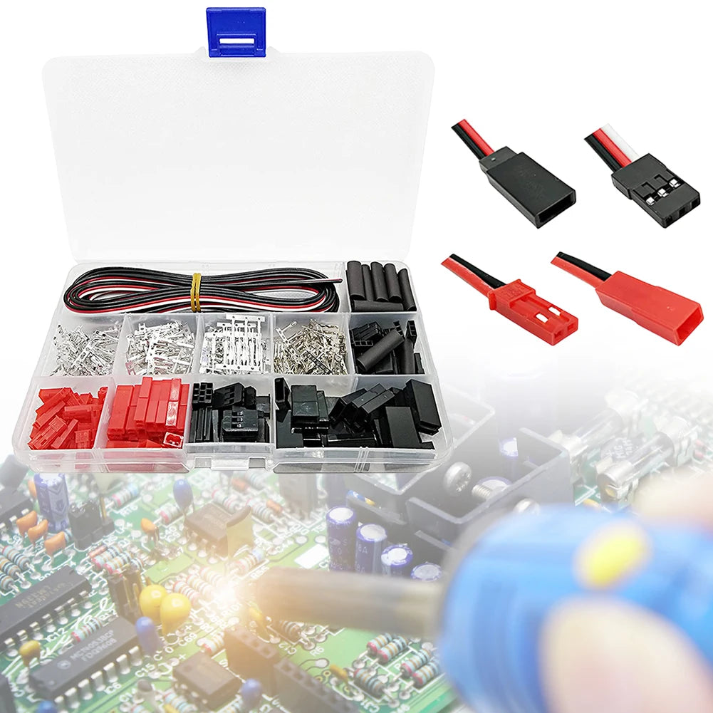 400pcs Servo Connector Kit 22AWG – JR JST SYP Futaba RC DIY Servo Connector Kit Vue