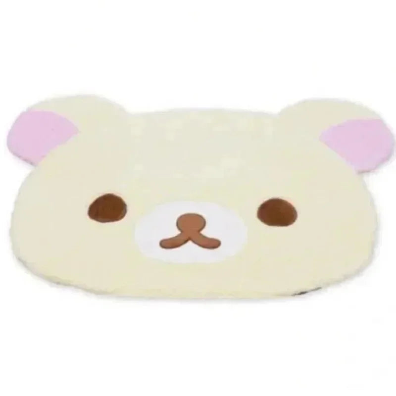 Rilakkuma Plush Floor Mat Soft Cartoon Cute Korean Bedside Rug Cozy Bedroom Carpet For Kids Teens Women Home Birthday Gift Vue