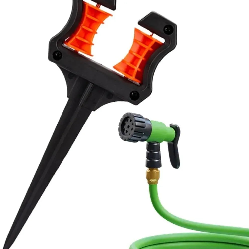 2Pcs Anti-Kink Garden Hose Guide Stake Ground Spike Roller Wheel Water Pipe Guide Heavy Duty Plastic Water Pipe Positioning Tool Vue
