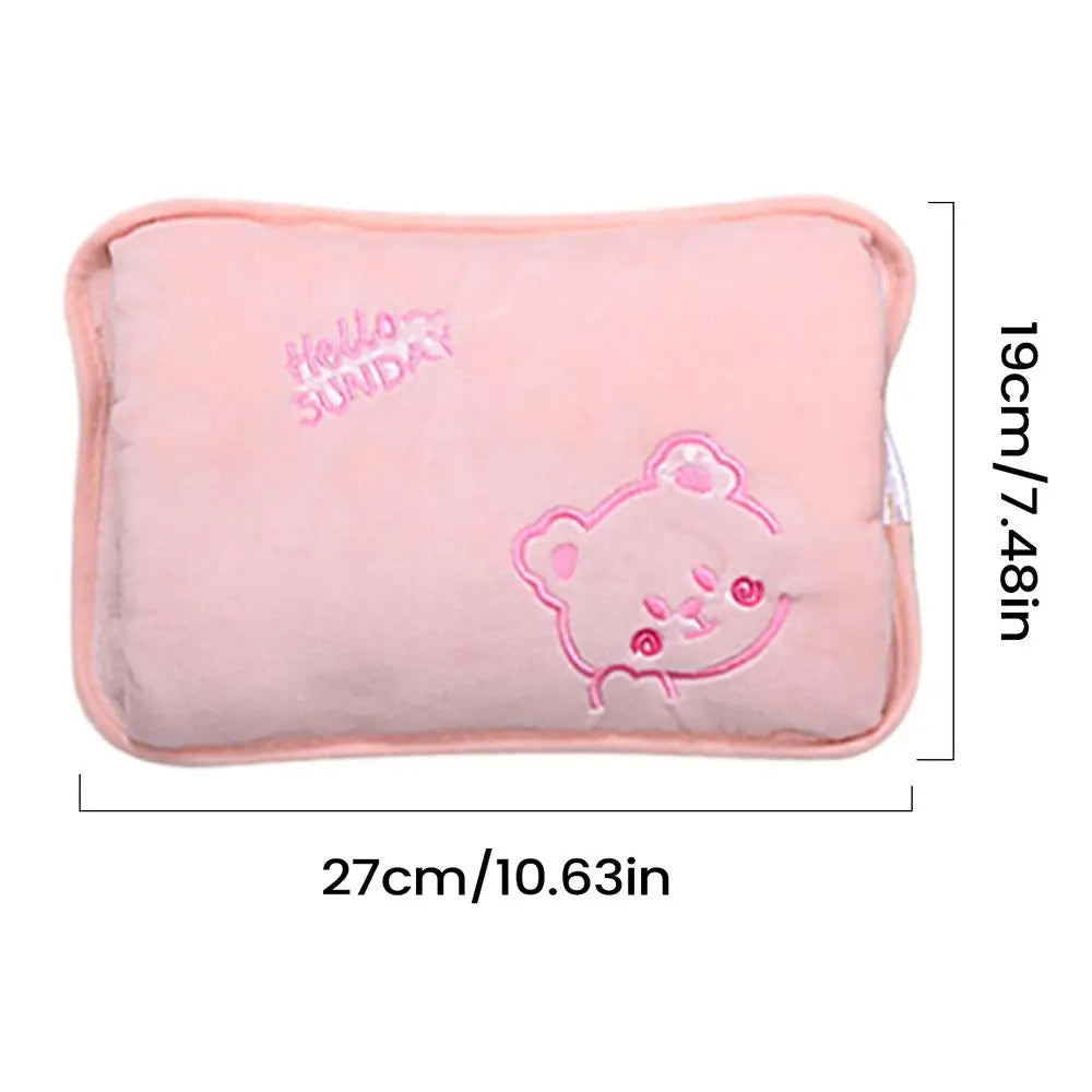 Hot Water Bottle Rechargeable Leak-Proof Hand Warme Hot Water Bag with Soft Cover for Period Cramps Muscles Neck Legs Belly Body Vue Pinkcolor