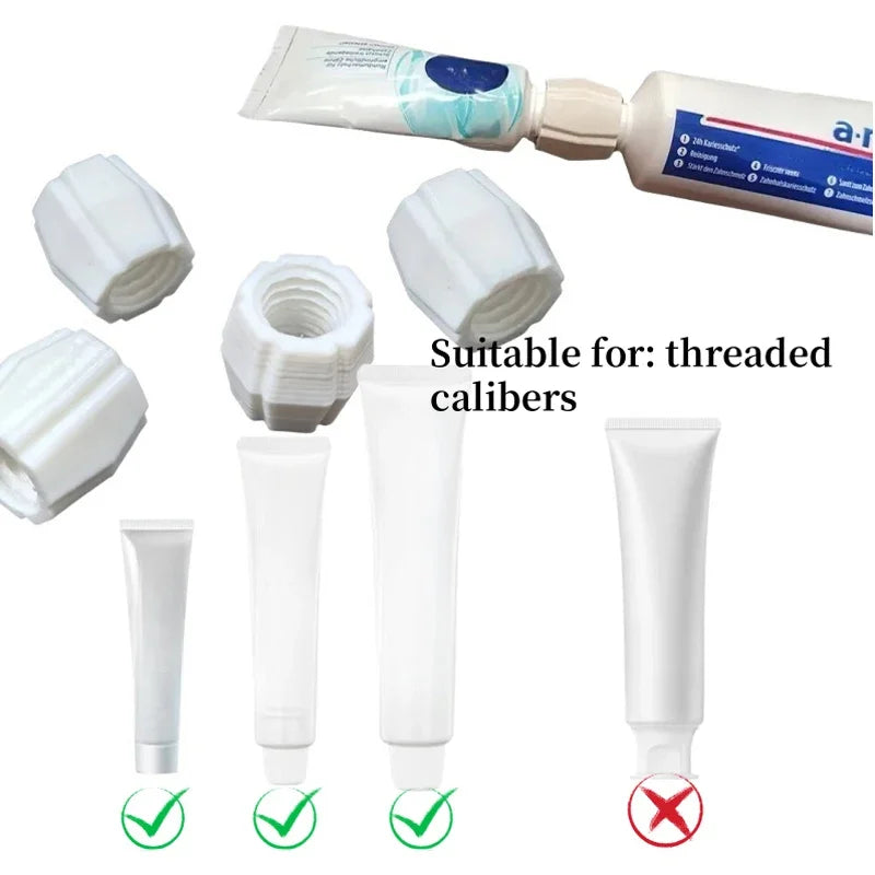 Toothpaste Squeezer Adapter,No-Spill Tube Roller for Travel, Home, Bathroom Organizer Toothpaste Saver Tool Toothpaste Dispenser Vue