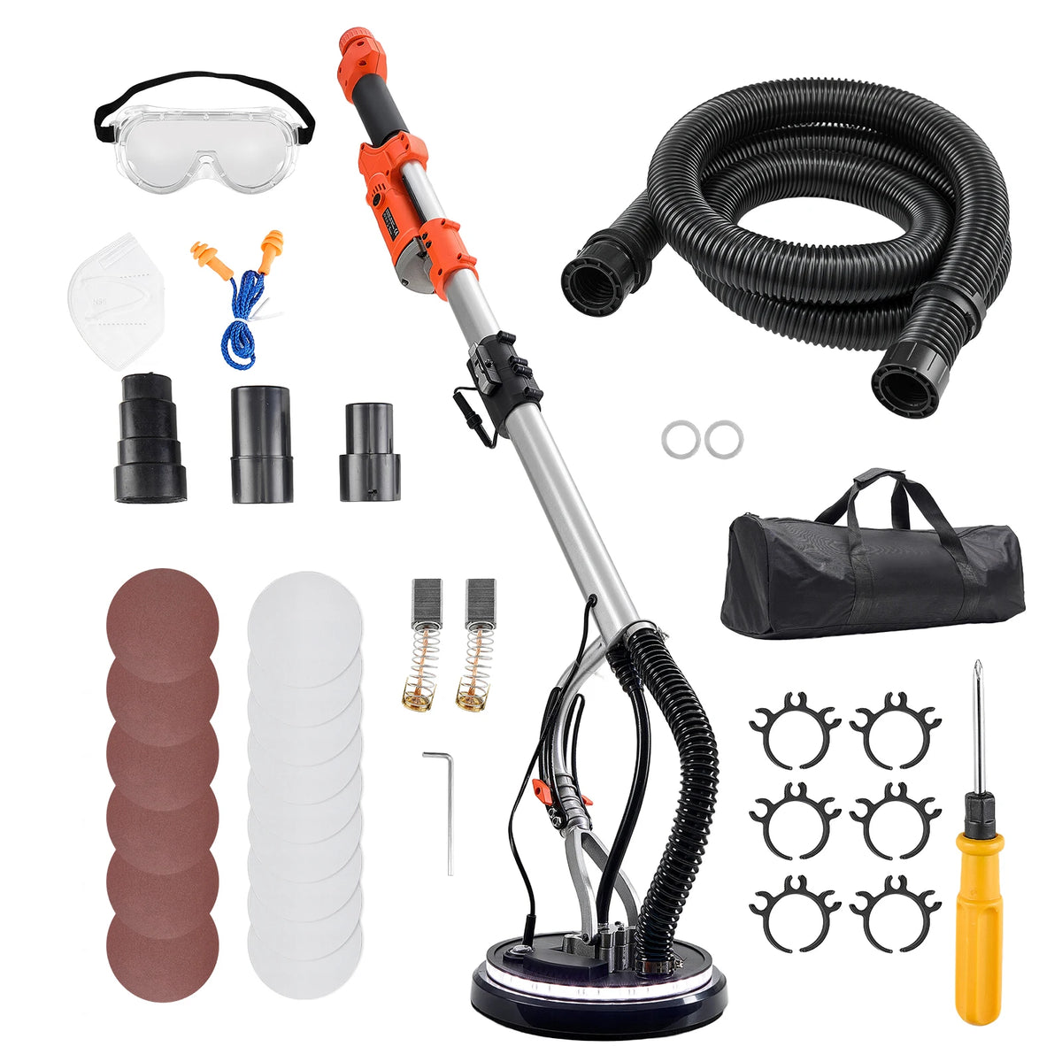 Electric Pole Drywall Sander 1010W | 7-Speed, 360° LED, 15 Discs Electric Pole Sander Vue