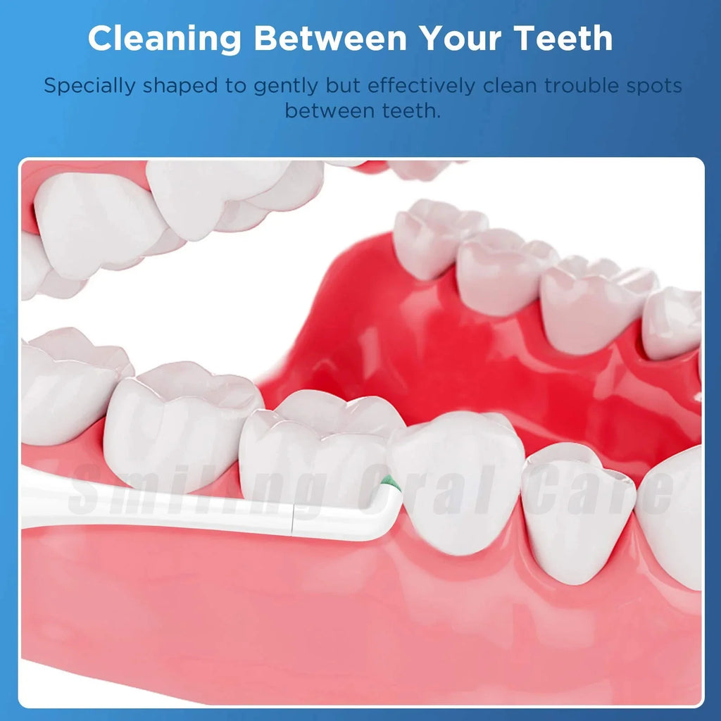 Replacement Toothbrush Heads for Lebooo 2/2S/2Pro/LBT-202512A/LBT-204532A/LBT-2045A series, for Cleaning Braces/Between Teeth Vue