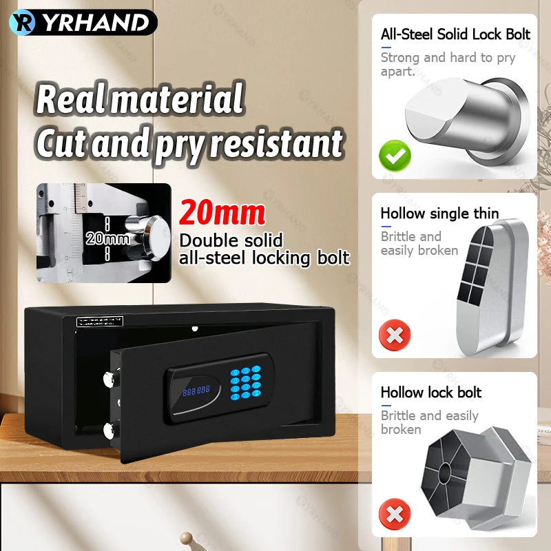 YRHAND Cashbox Ttlock app Hotel Room Safe Box electronic digital lock Good quality hotel safe box work with GoogleHome and Aleax Vue