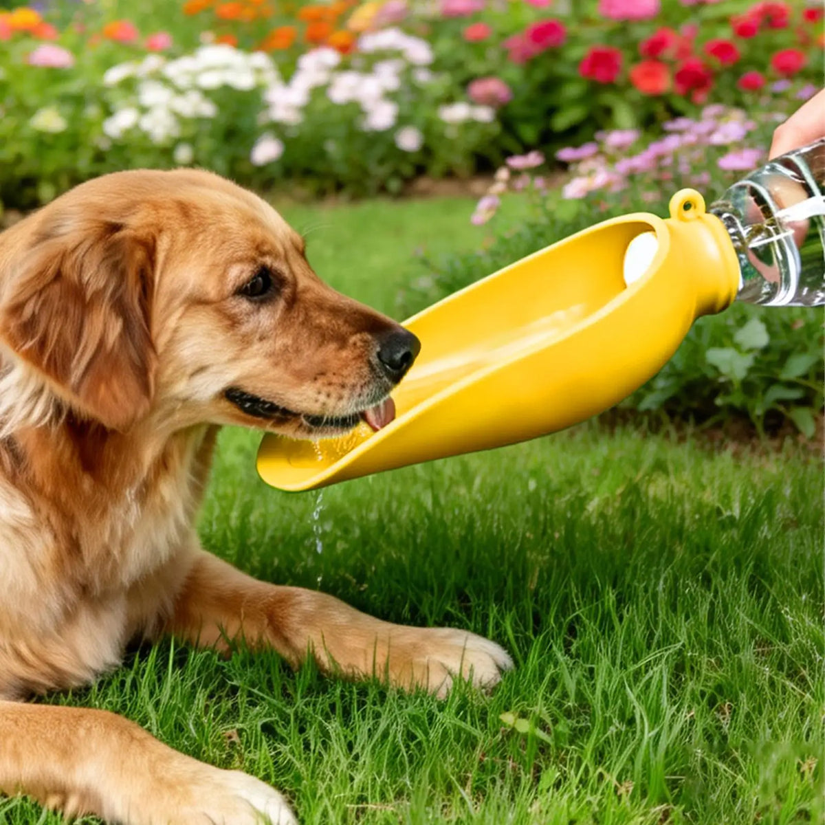 Silicone Folding Portable Dog Water Dispenser Bottle for Hiking Camping Backpacking Tailgating Adventure Road Trip Beach Vue