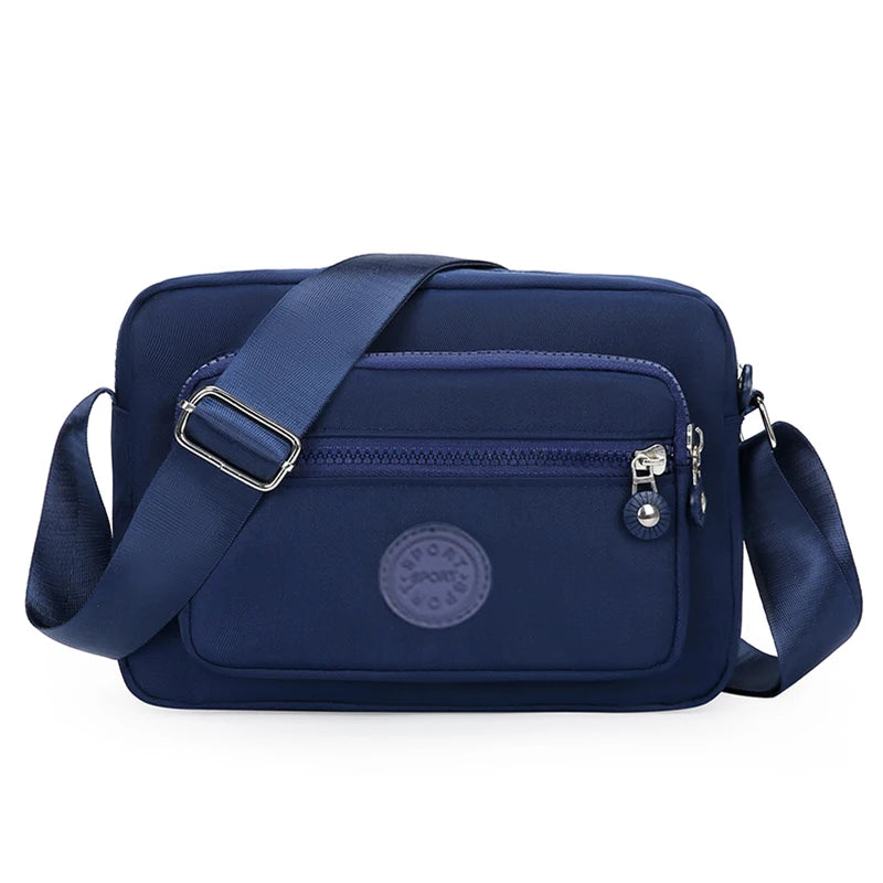 Women's Solid Multi-pocket Crossbody Bag Multi-functional Shoulder