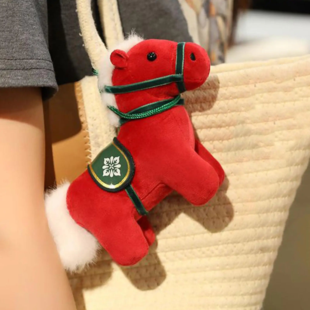 Stuffed Horse Plush Toy 2026 Collectible Cuddly Plush Ornament Chinese New Year Stuffed Animal Toy for Home Living Room Nursery Vue