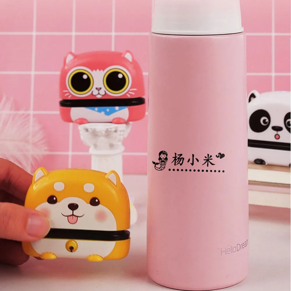 Cute Custom Baby Name Stamp Waterproof Washable Non-Faded for Kids Student Clothes (DIY Material, Not Engraved) Vue