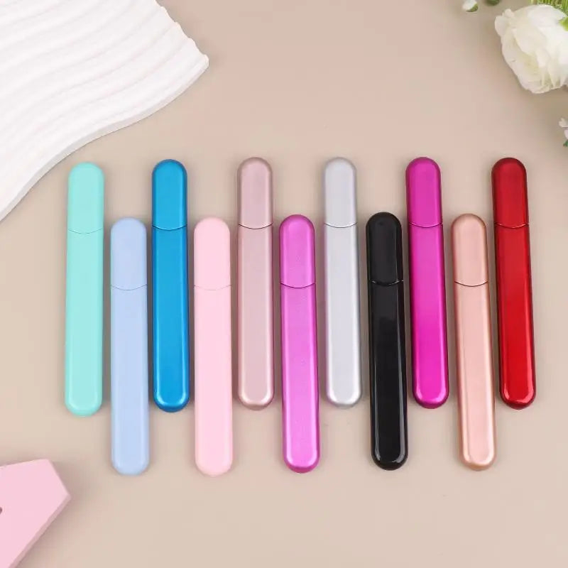 Glass Nail File With Case, Crystal Diamond Salon Best Beauty Nail Buffer For Natural And Acrylic Nail Vue