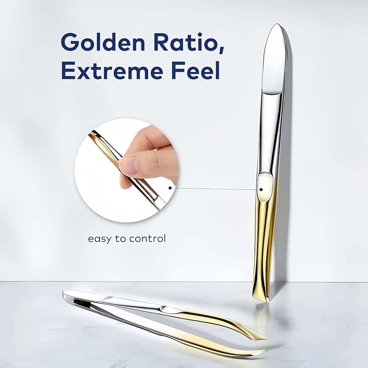 2pcs Eyebrow Tweezers Professional Stainless Steel Tweezers, Suitable for Eyebrows, Eyelashes And Ingrown Hairs with Coating Vue