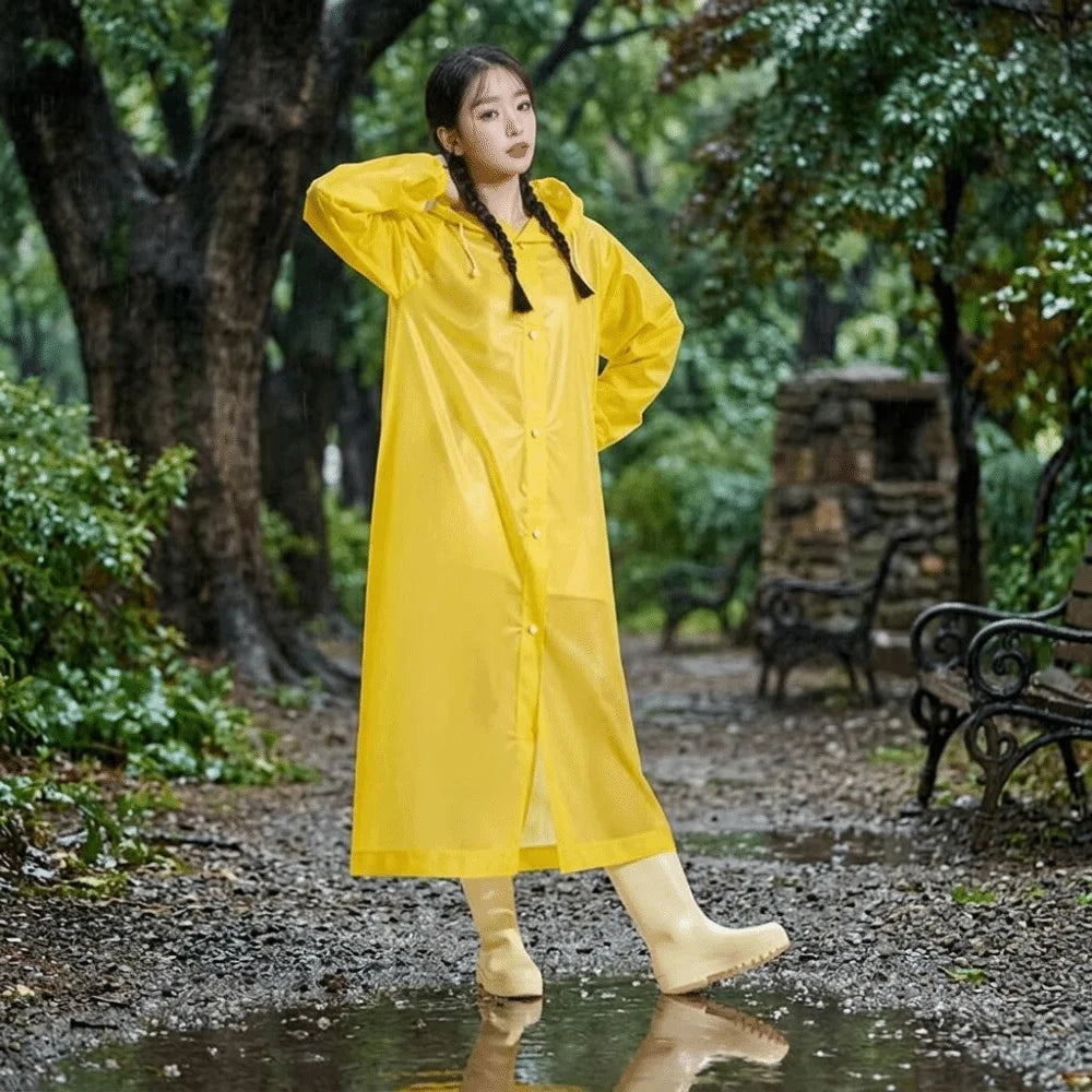 Rain Gear Long Style Adult Raincoat Portable Lightweight Waterproof Rainwear Thickened Emergency Rain Coat Climbing Vue